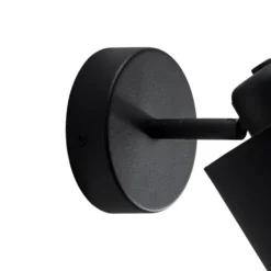 Aplique de pared Suerte, negro / dorado, 1 luz, textil, acero