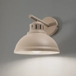 Aplique de pared Sven, 1 luz, beige, acero