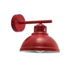 Aplique de pared Sven, 1 luz, rojo, acero, E27