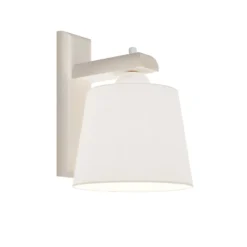 Aplique de pared Sweden con estructura de madera, blanco antiguo