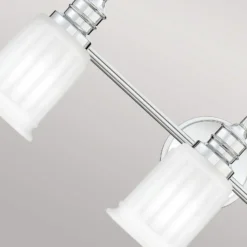 Aplique de pared Swell, color cromo, 3 luces, cristal, IP44, G9