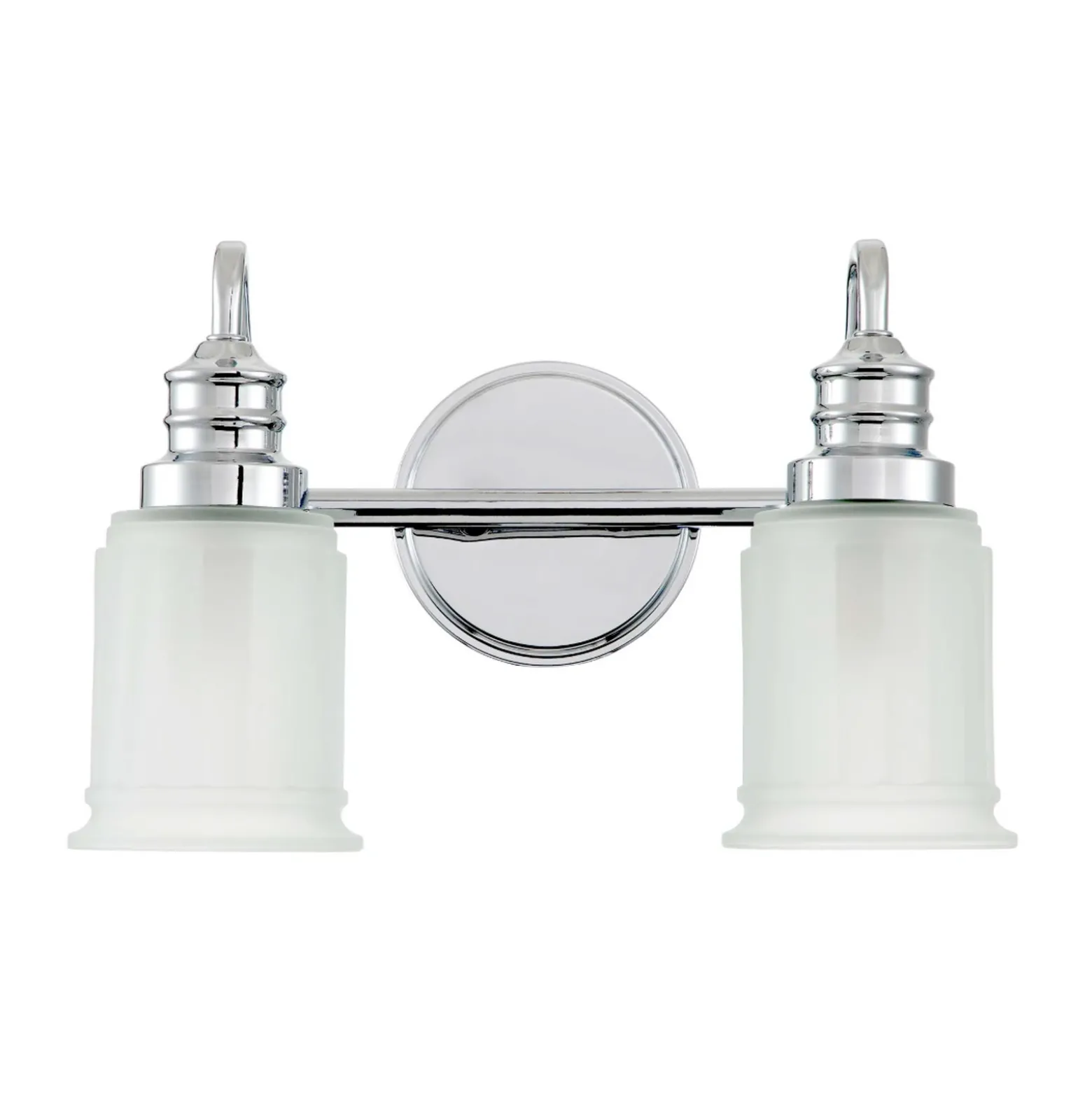Aplique de pared Swell, color cromo, 2 luces, cristal, IP44, G9
