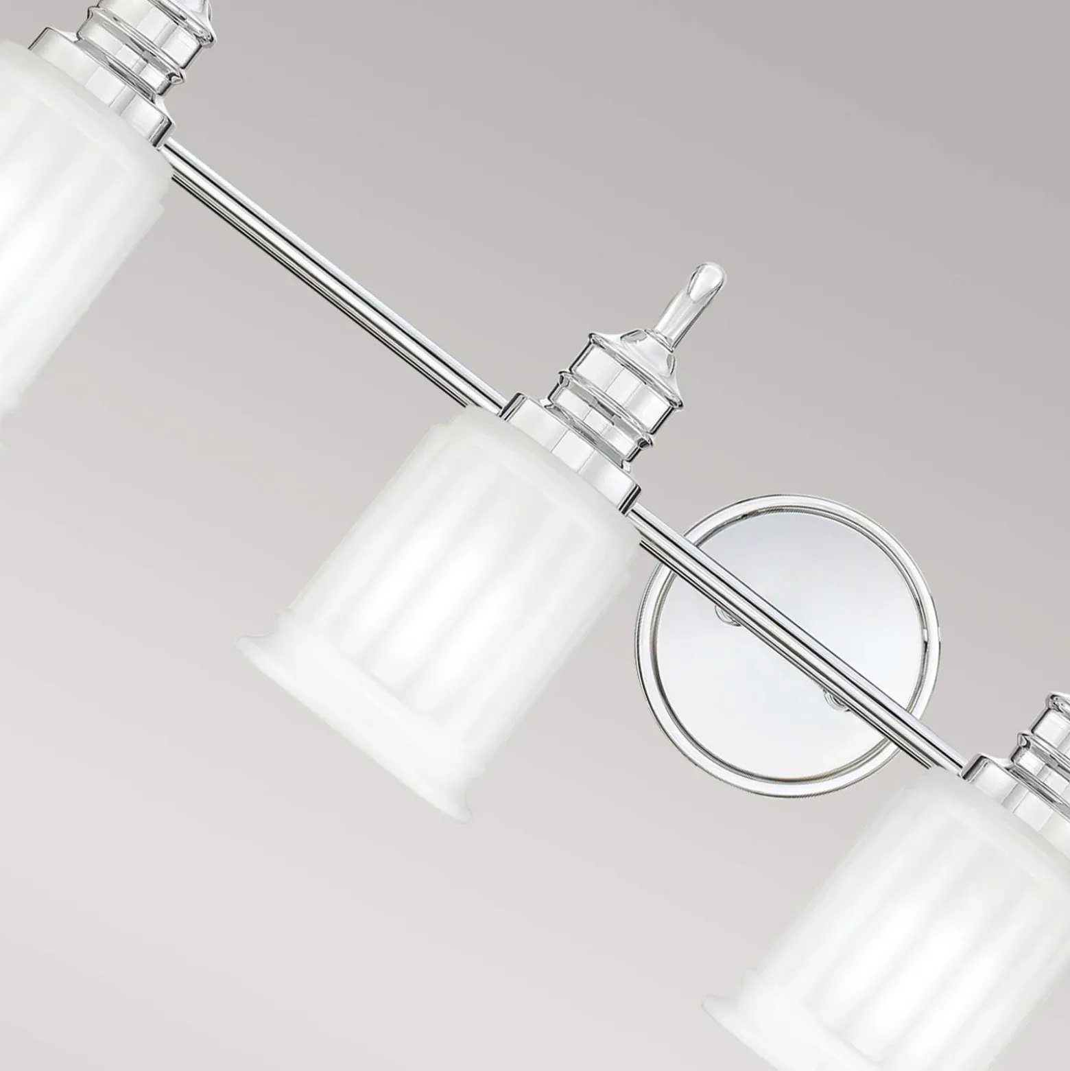 Aplique de pared Swell, color cromo, 4 luces, cristal, IP44, G9