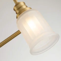 Aplique de pared Swell, color latón, 3 luces, cristal, IP44, G9