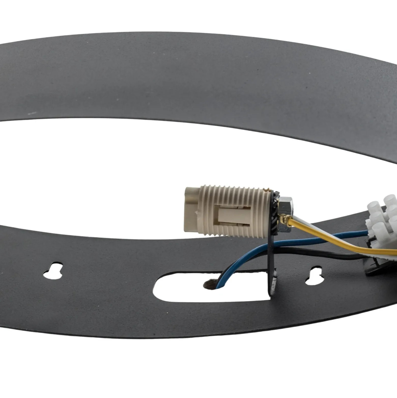 Aplique de pared Tadhg, negro, metal, 35 cm de ancho, G9