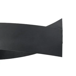 Aplique de pared Tadhg, negro, metal, 35 cm de ancho, G9