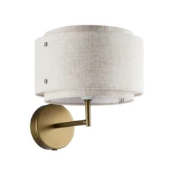 Aplique de pared Takai con pantalla textil de doble capa