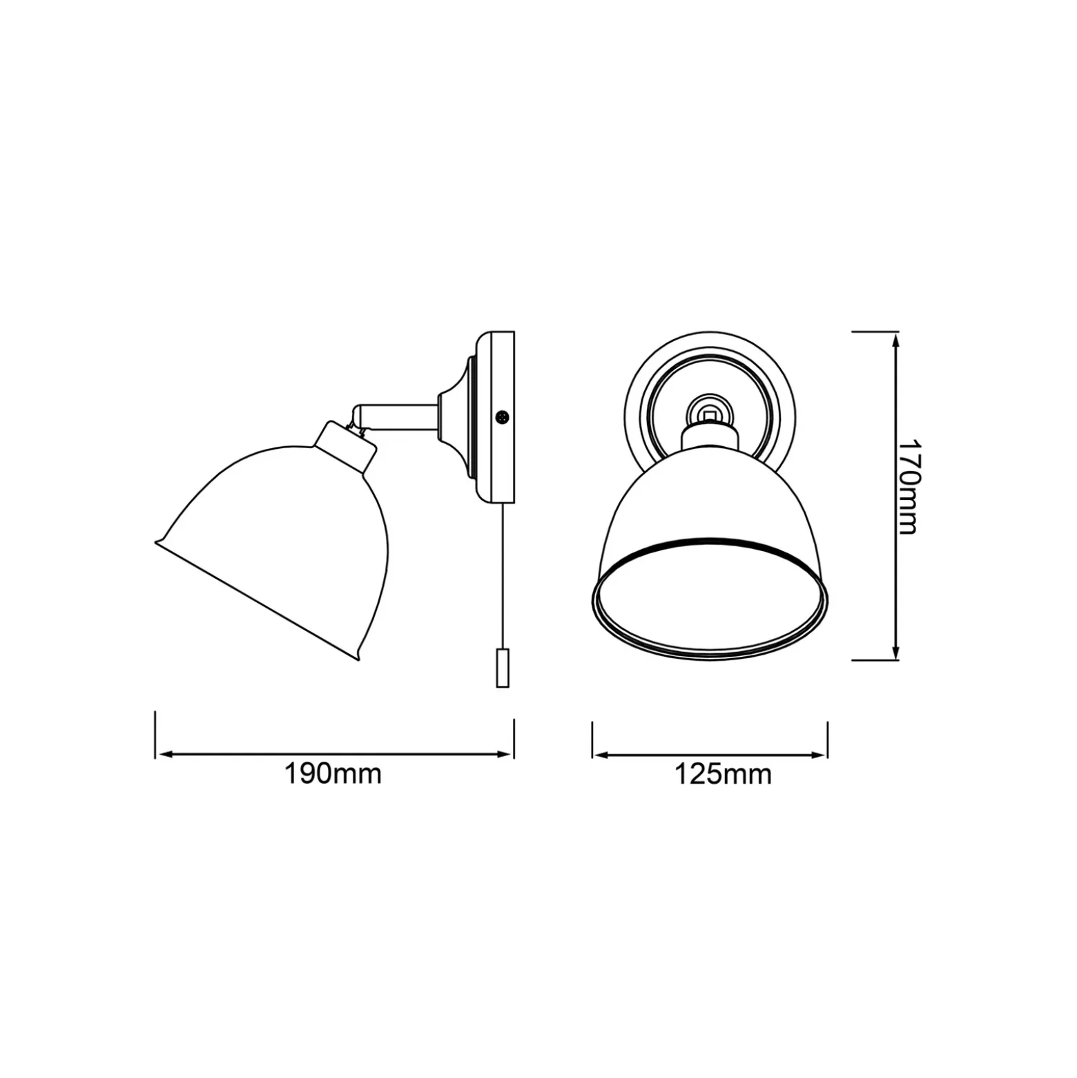 Aplique de pared Telio, blanco, ancho 12,5 cm, metal