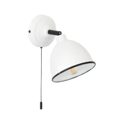 Aplique de pared Telio, blanco, ancho 12,5 cm, metal