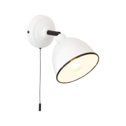 Aplique de pared Telio, blanco, ancho 12,5 cm, metal