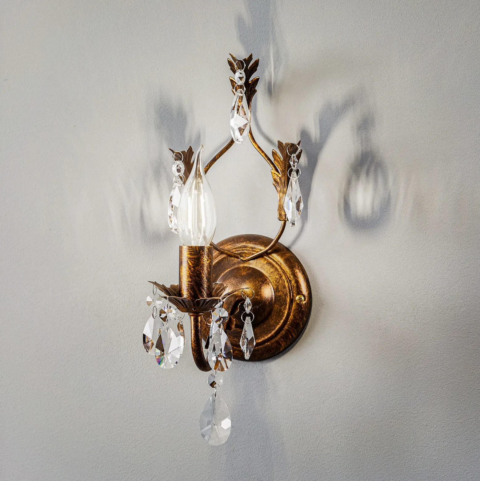 Aplique de pared Teresa como lámpara de araña, 1 luz