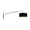 Aplique de pared textil Elegant Classy negro/dorado