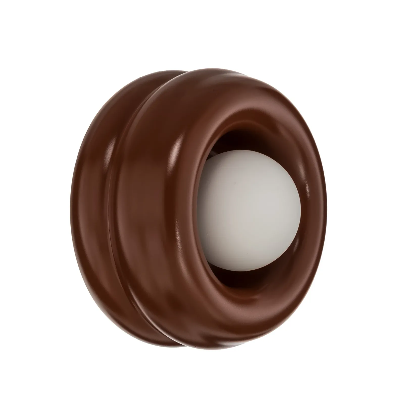Aplique de pared Tina, terracota/ópalo, vidrio, Ø 19 cm