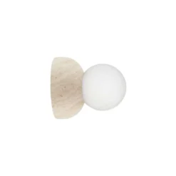 Aplique de pared Torrano de Globen Lighting, color beige, Ø 13 cm, IP44