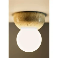 Aplique de pared Torrano de Globen Lighting, color beige, Ø 13 cm, IP44