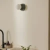 Aplique de pared Torrano de Globen Lighting, verde, Ø 13 cm, IP44