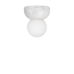 Aplique de pared Torrano de Globen Lighting, blanco, Ø 13 cm, IP44