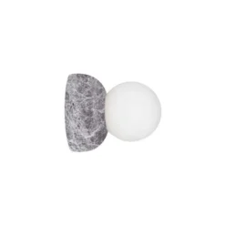 Aplique de pared Torrano de Globen Lighting, gris, Ø 13 cm, IP44