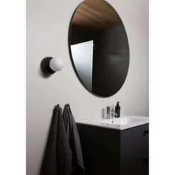 Aplique de pared Torrano de Globen Lighting, negro, Ø 13 cm, IP44