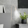 Aplique de pared Tuso, beige, orientable, para montar junto a la cama, GU10