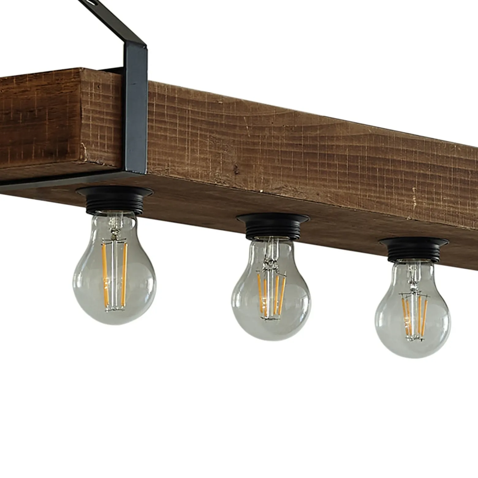 Aplique de pared Vatana de Lindby, madera, enchufe, puerto USB, 80 cm
