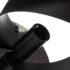 Aplique de pared Vento, negro, E14, metal, 14 cm de altura