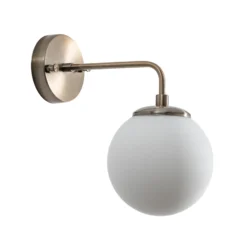 Aplique de pared Viran, oro antiguo, cristal, altura 25 cm, E14