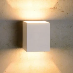 Aplique de pared Xera, blanco, 10 cm, up/downlight, aluminio