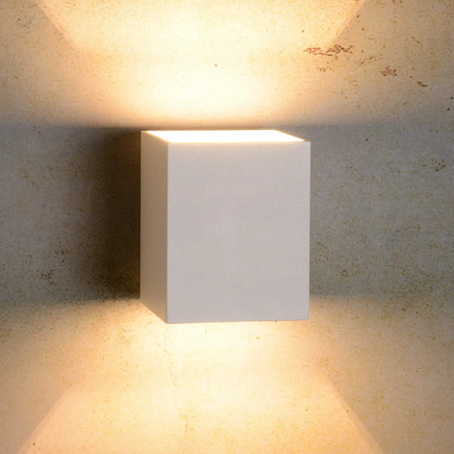 Aplique de pared Xera, blanco, 10 cm, up/downlight, aluminio
