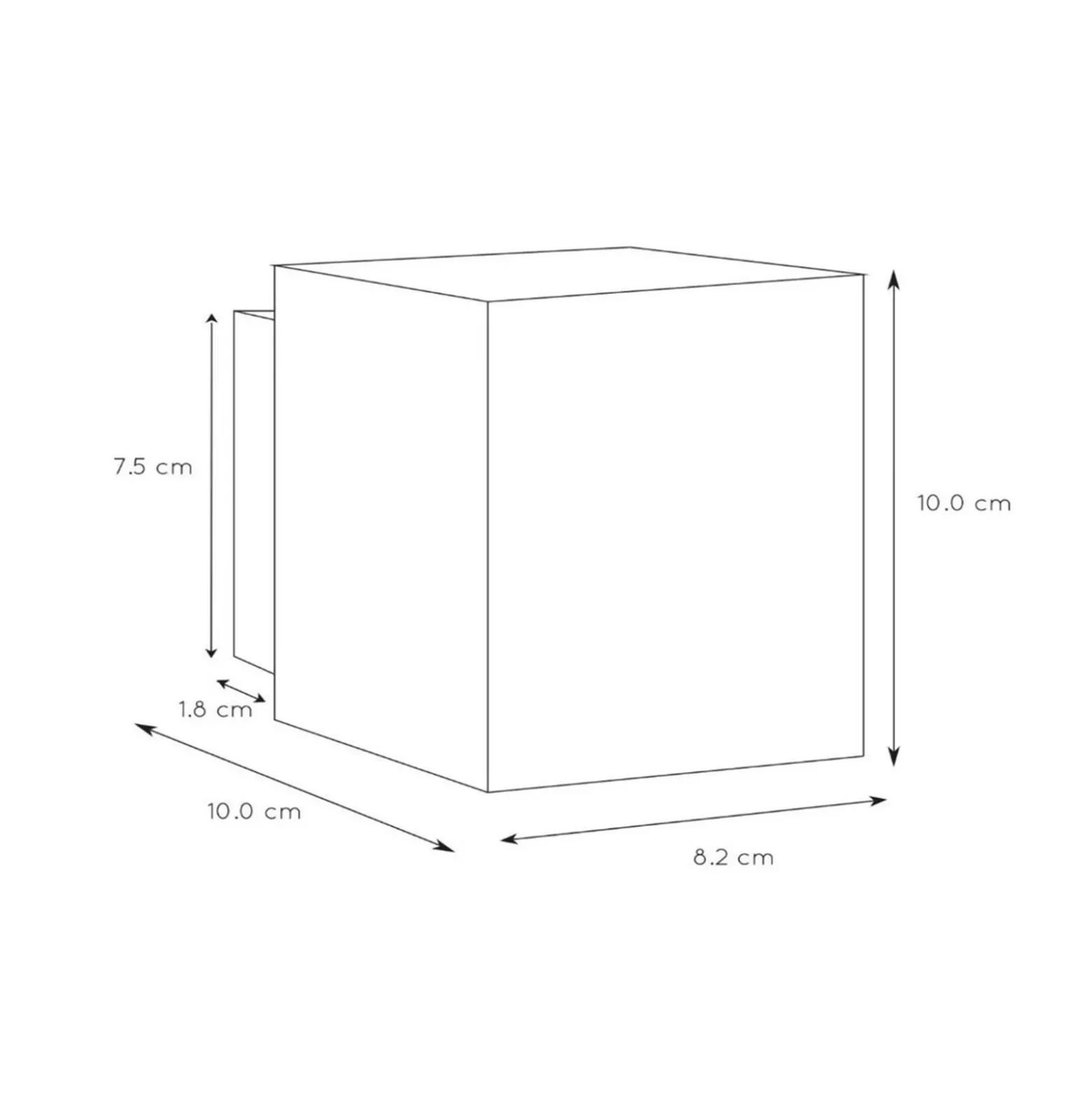 Aplique de pared Xera, blanco, 10 cm, up/downlight, aluminio