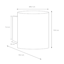 Aplique de pared Xera, negro, Ø 8 cm, up/downlight, aluminio