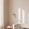 Aplique de pared Yakops, color cromo, Ø 13 cm, cristal/metal, E14