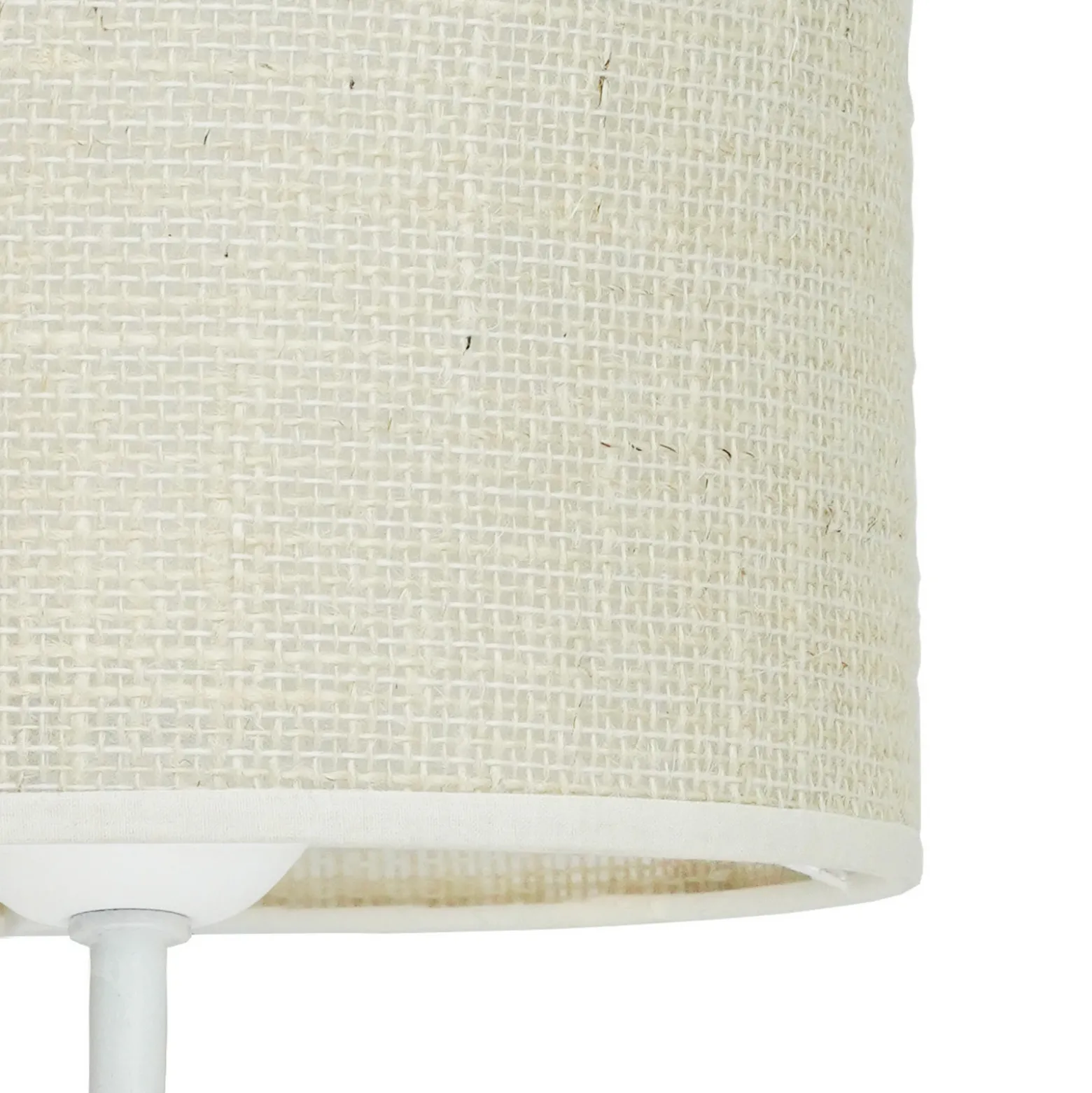 Aplique de pared, yute, blanco/beige, brazo de lectura