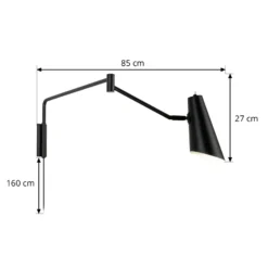 Aplique Dyberg Larsen Noa con articulación, negro