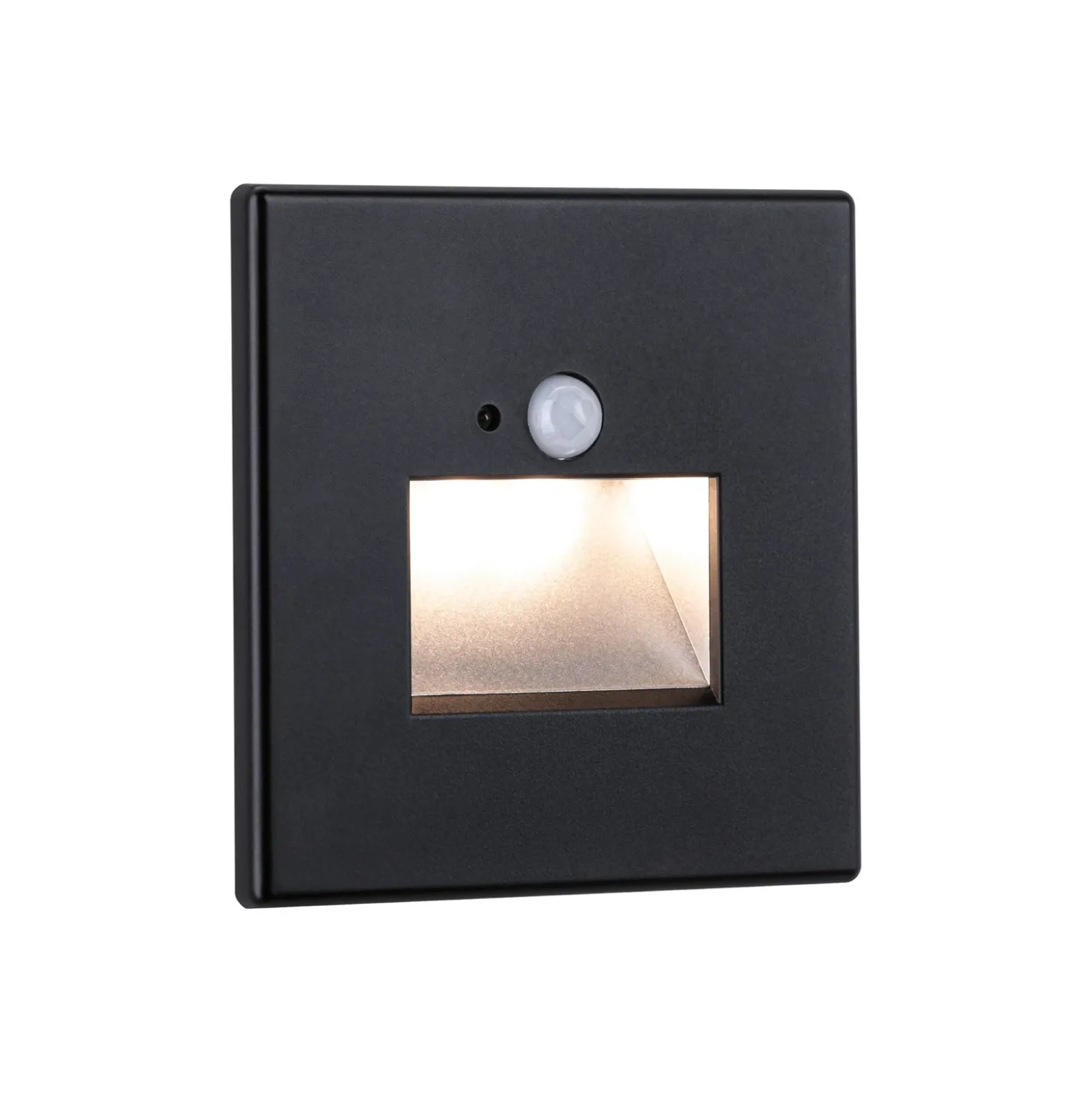 Aplique empotrable LED Paulmann Edge Quadro, negro, 8 cm