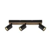 Aplique Jello Wood, negro/madera, 3 luces