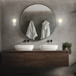Aplique Kosol para el baño, IP44, E27, cromo