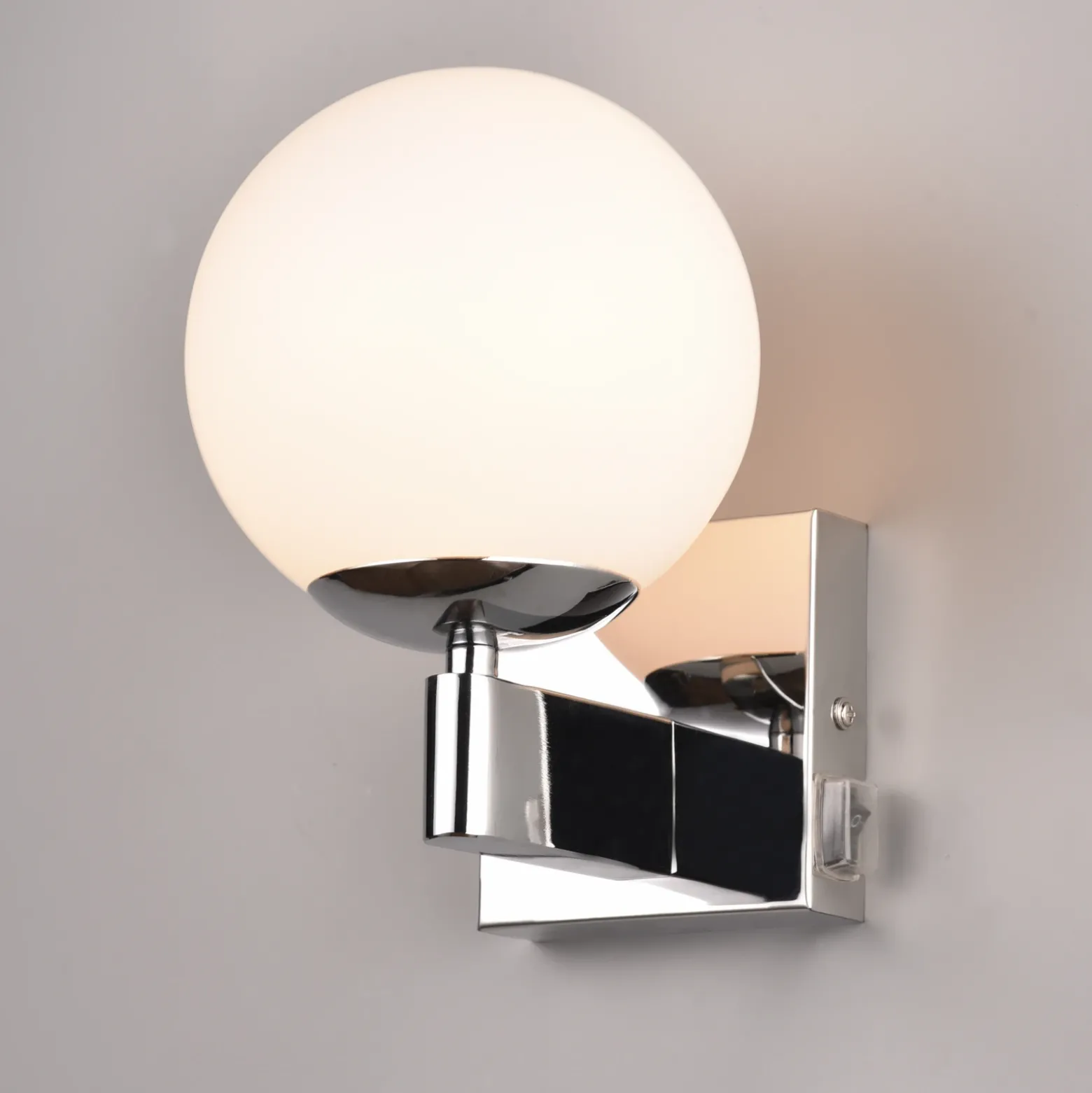 Aplique Kula baño pantalla vidrio IP44 cromo
