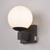 Aplique Kula de el baño pantalla vidrio IP44 negro