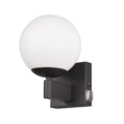 Aplique Kula de el baño pantalla vidrio IP44 negro