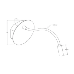 Aplique LED a pilas Jolijn, dorado mate, brazo flexible, Ø 11 cm, imán