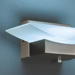 Aplique LED Bowl TW, anchura 30 cm, níquel