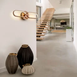 Aplique LED Colette, 2 luces, oro rosa
