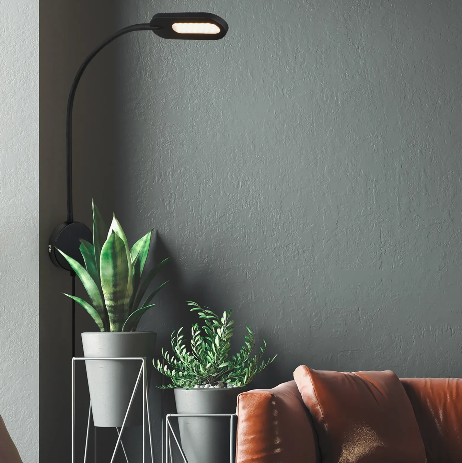Aplique LED 2177015 con atenuador, negro