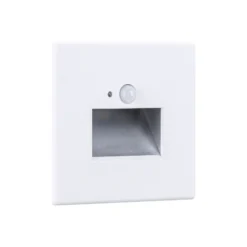 Aplique LED con sensor para empotrar en pared Edge Quadro de Paulmann, blanca,