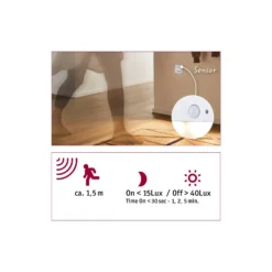 Aplique LED con sensor para empotrar en pared Edge Quadro de Paulmann, blanca,