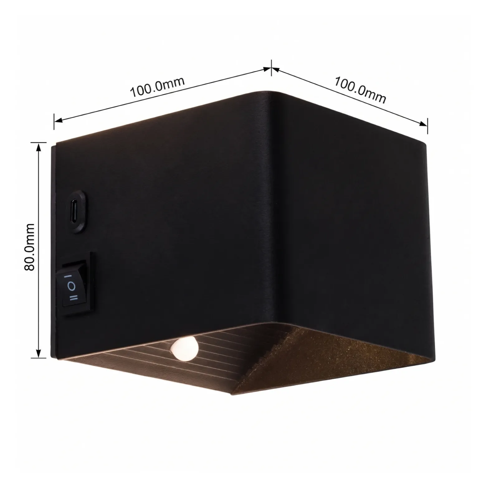 Aplique LED Cube batería, magnético, negro