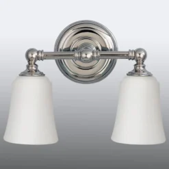 Aplique LED de baño Huguenot Lake, 2 luces