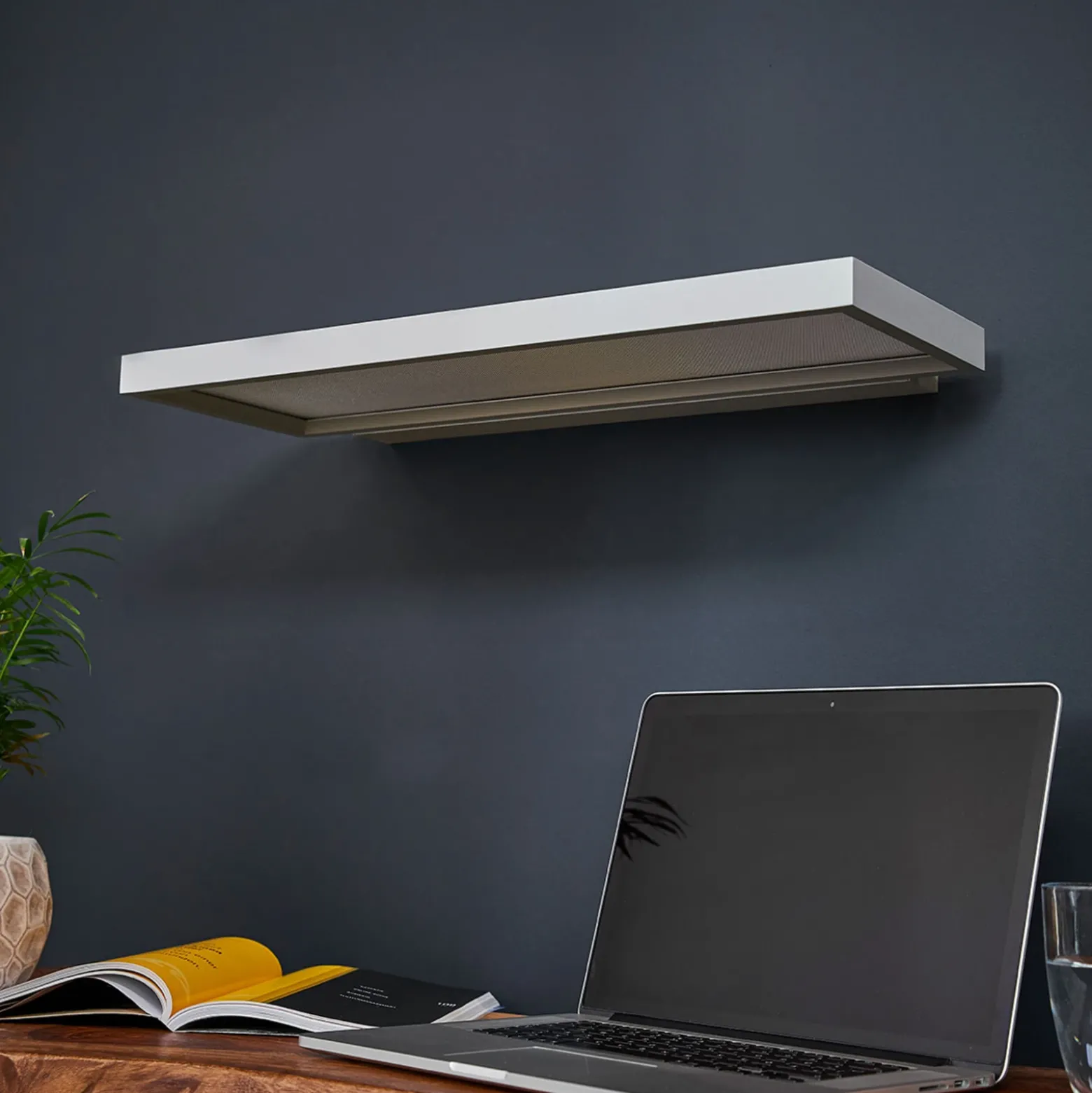 Aplique LED de oficina Rick, gris blanco universal