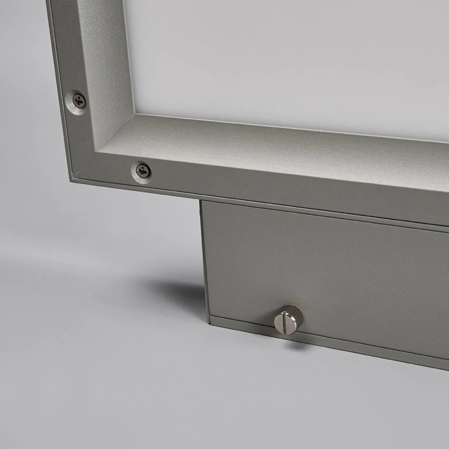 Aplique LED de oficina Rick, gris blanco universal